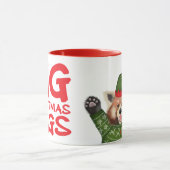 Cute red panda big Christmas hugs mug (Centre)