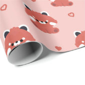 Cute Red Panda Cadeaupapier (Rol Hoek)