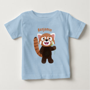 Cute red panda cartoon illustratie