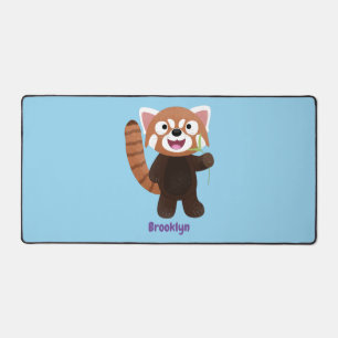 Cute red panda cartoon illustratie bureaumat