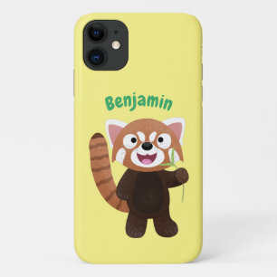 Cute red panda cartoon illustratie iPhone 11 hoesje