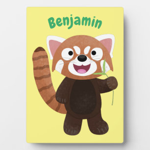 Cute red panda cartoon illustratie fotoplaat