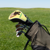 Cute red panda cartoon illustratie golfheadcover (Insitu)