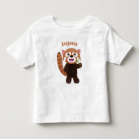 Cute red panda cartoon illustratie