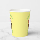 Cute red panda cartoon illustratie papieren bekers (Links)
