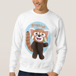 Cute red panda cartoon illustratie trui