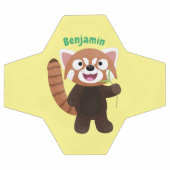 Cute red panda cartoon illustratie voetbal (Enkel)