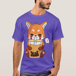 Cute Red Panda Drink bubbelthee T-shirt
