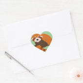 Cute Red Panda Hart Sticker (Envelop)