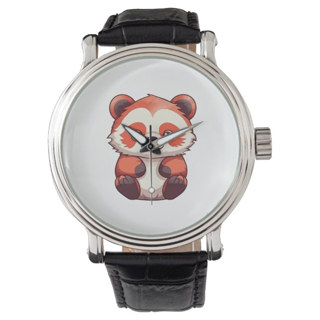 Cute Red Panda Horloge (Voorkant)