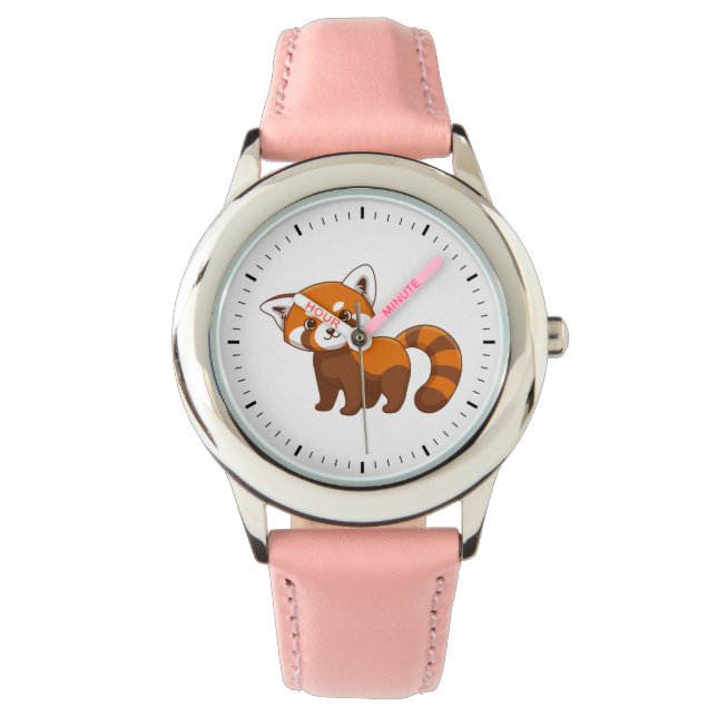 Cute Red Panda Horloge (Voorkant)