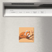 Cute Red Panda Illustratie Magneet (Insitu (Vaatwasser))