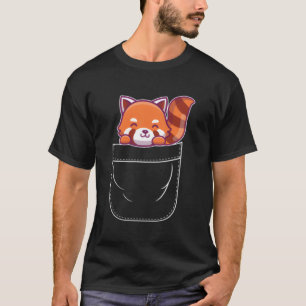 Cute Red Panda in Pocket T-shirt