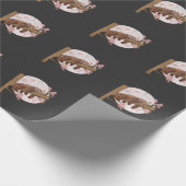 Cute Red Panda Nap Lazy Sleeping Animal Cadeaupapier (Hoek)