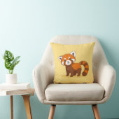 Cute Red Panda on Yellow Kussen (Stoel)
