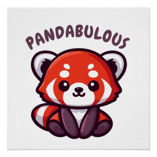 Cute Red Panda Perfect Poster