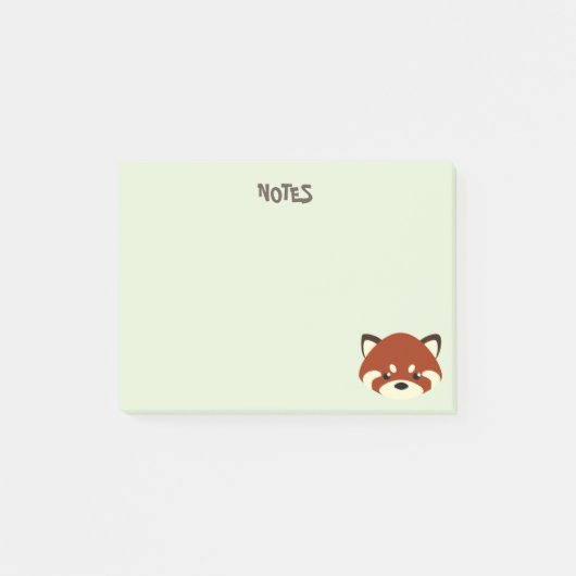 Cute Red Panda Post-it® Notes (Voorkant)