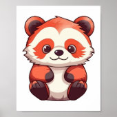 Cute Red Panda Poster (Voorkant)