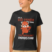 Cute Red Panda T-Shirt voor kinderen (Voorkant)