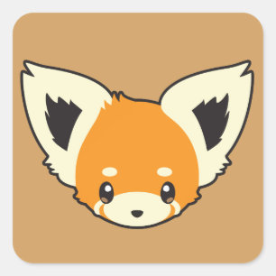 Cute Red Panda Vierkante Sticker