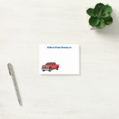 Cute red pickup truck cartoon afbeelding post-it® notes (Kantoor)