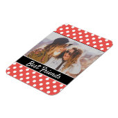 Cute Red Polka Dot Custom Photo Magneet (Linkerzijde)