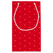 Cute red polka stipt custom script Valentijnsdag Klein Cadeauzakje (Achterkant)