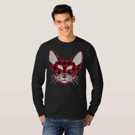 Cute Red Pset Buffalo Chihuahua Face KerstPa T-shirt (Voorkant volledig)