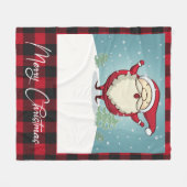 Cute Red Pset Merry kerstkerstkerstkerstkerstkerst Fleece Deken (Voorkant (Horizontaal))