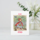 Cute  Red Riding Hood Briefkaart (Staand voorkant)