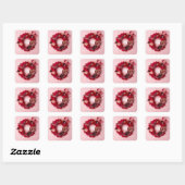Cute Red Rose Romantic Valentine Sticker Sheet  (Feuille)
