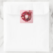 Cute Red Rose Romantic Valentine Sticker Sheet  (Sac)