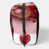 Cute Red Rose Romantic Valentine Zipper Makeup Toilettasje (Rechts)