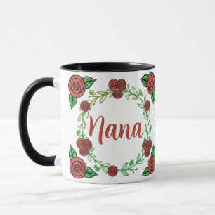 Cute Red Roses Floral Wreath Nana Mok
