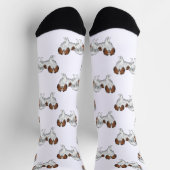 Cute Red Sable Phalène Dog Pattern Hondenliefhebbe Sokken (Top)