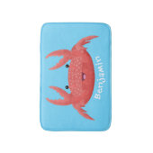 Cute red spotty crab cartoon afbeelding badmat (Voorkant Verticaal)