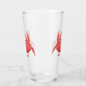 Cute red spotty crab cartoon afbeelding glas (Links)