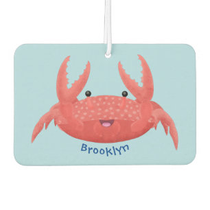 Cute red spotty crab cartoon afbeelding luchtverfrisser