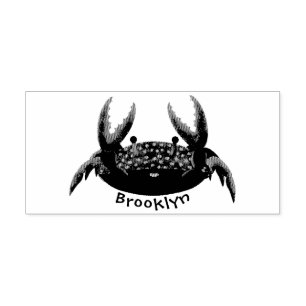 Cute red spotty crab cartoon afbeelding rubberstempel