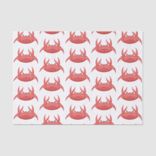 Cute red spotty crab cartoon afbeelding tissuepapier