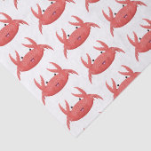 Cute red spotty crab cartoon afbeelding tissuepapier (Detail)