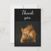 Cute Red Squirrel Animal Humor Bedankt (Voorkant)
