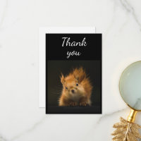 Cute Red Squirrel Animal Humor Bedankt