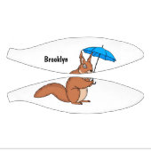 Cute red squirrel met paraplu-cartoon basketbal (Panelen)