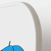 Cute red squirrel met paraplu-cartoon pickleball paddle (Links Detail)