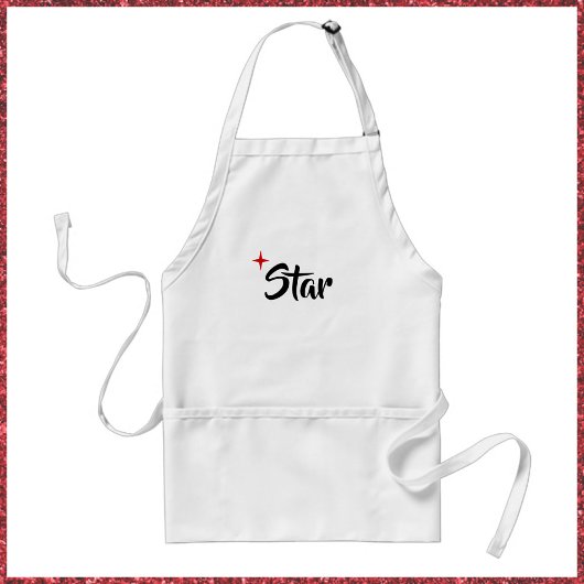 Cute Red Star Apron Standaard Schort