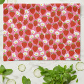 Cute Red Strawberries Home Chef Theedoek (Gevouwen)