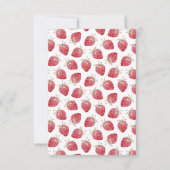 Cute Red Strawberries Valentijn Notitiekaartje (Achterkant)