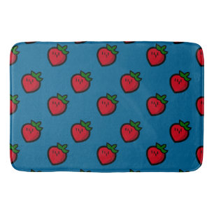 Cute Red Strawberry Pattern voor Vegetariërs Badmat