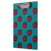 Cute Red Strawberry Pattern voor Vegetariërs Klembord (Links)